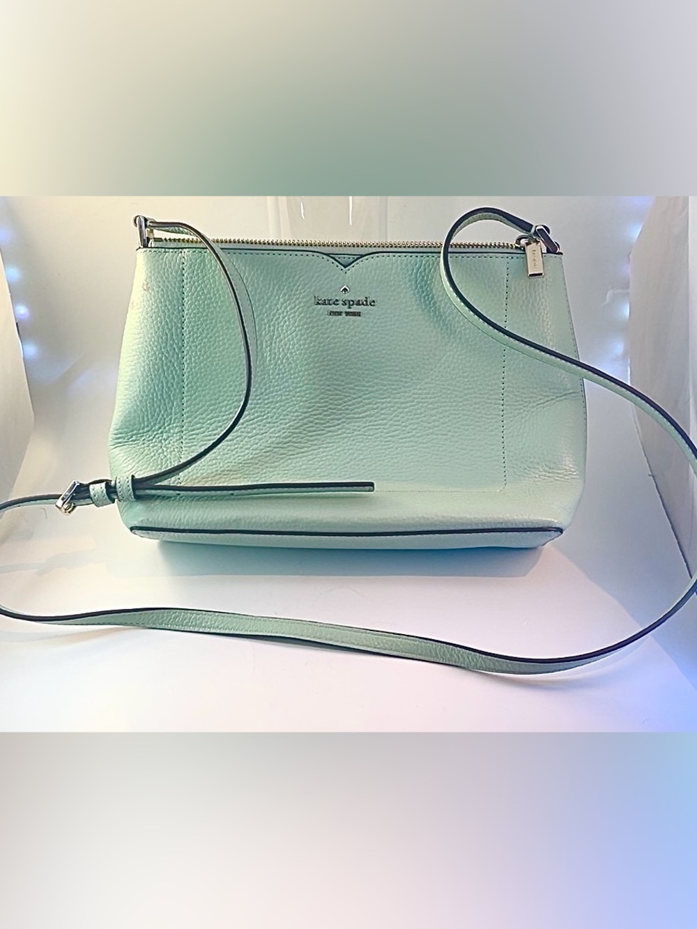 Kate Spade Harlow Crossbody Enchanted Green Pebbled Leather WKR00058